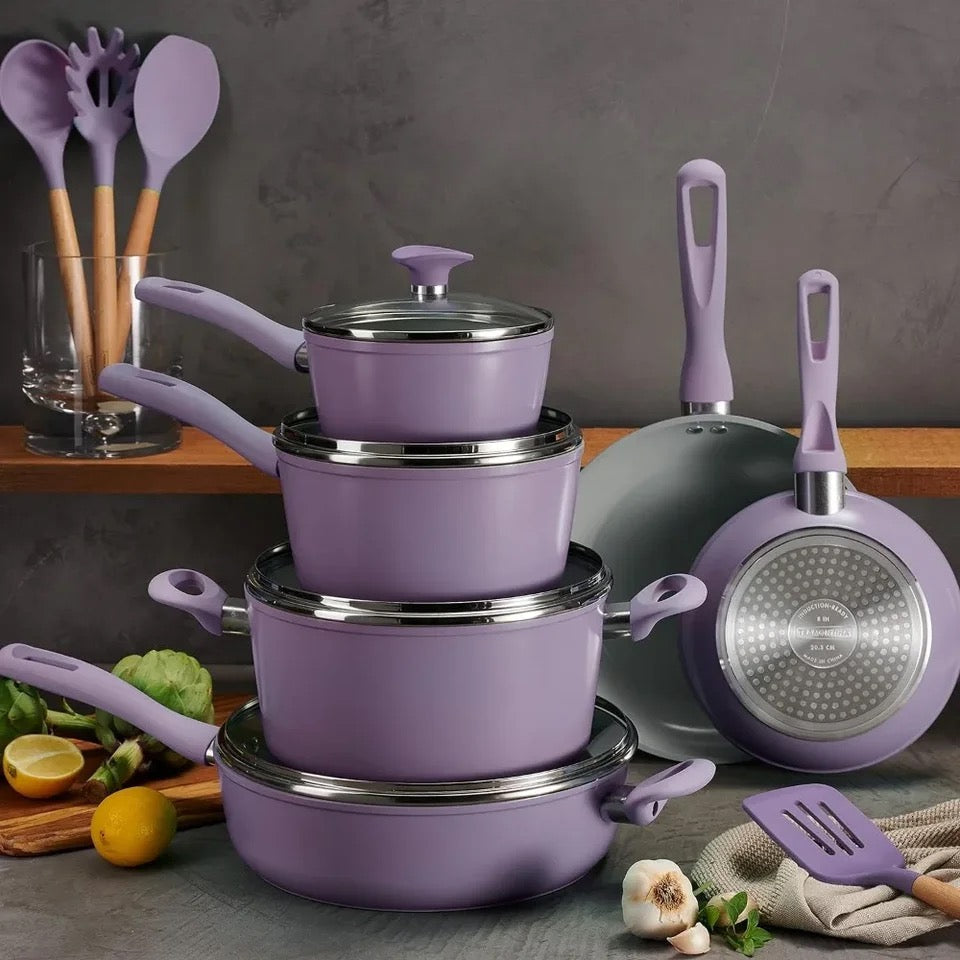 12-Piece Aluminum Cookware Set For You, Suitable For Gift Giving.