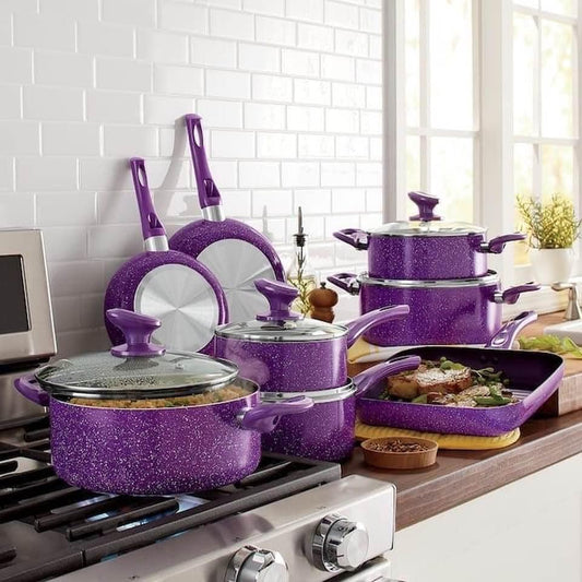 13-Piece Granite Aluminum Cookware Set For You